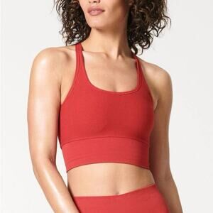 NUX Shapeshifter Crop Sports Bra Bordeaux Size S